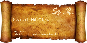 Szalai Mátka névjegykártya